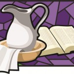 Basin, Towel, and Bible for Lent