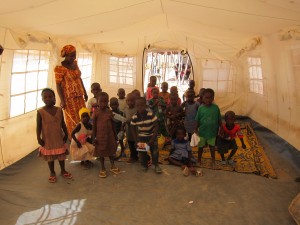 School in a tent donated by Unicef