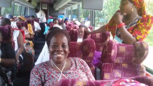 On the bus as part of the EYN Women's Choir Tour