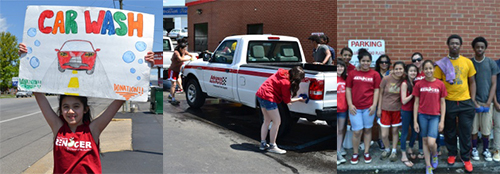The youth group held a carwash to fundraise for National Youth Conference. Each is excited to join a multitude of Church of the Brethren youth at NYC. Photos by Daniel D'Oleo 